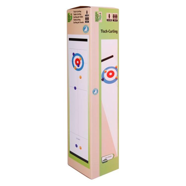 Natural games Jeu de curling sur table, 8 palets inclus (Allemand, 2 - 8 Joueur)