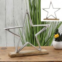 Actual product image Cepewa Star on base, silver, small, approx. 32cm diameter