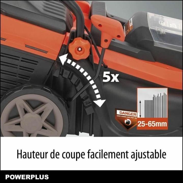 Produktbild Powerplus PowDPGLWS1 - Dual Power Battery Rasenmäher - 20 V - inkl.Batterie und Ladegerät - Grassc (Akkubetrieb)