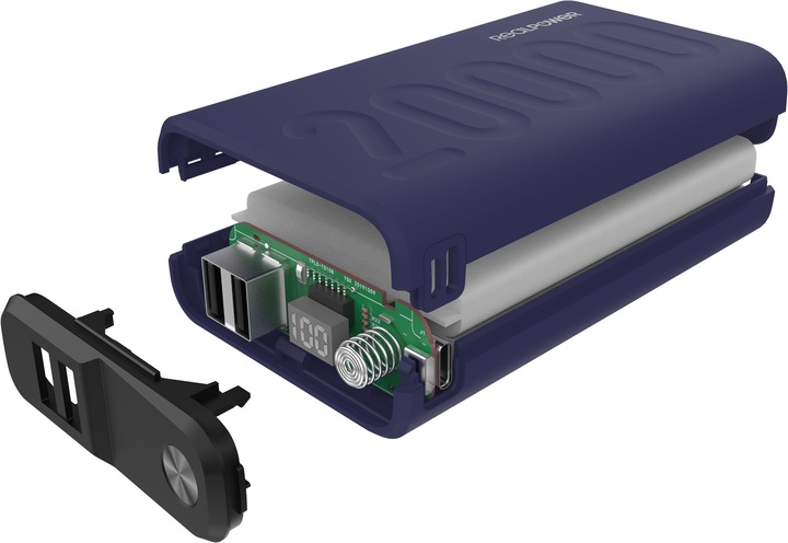 Actual product image RealPower Powerbank PB-20000 PD+ Midnight (20000 mAh, 18 W, 18 Wh)