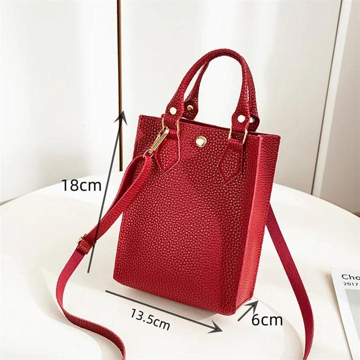 Image du produit Only-Bags.Store Sac à main Mode Simple Grande Capacité Motif Lychee Une épaule Cosmétiques Crossbody