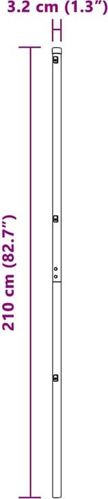 Actual product image vidaXL Zaunpfosten