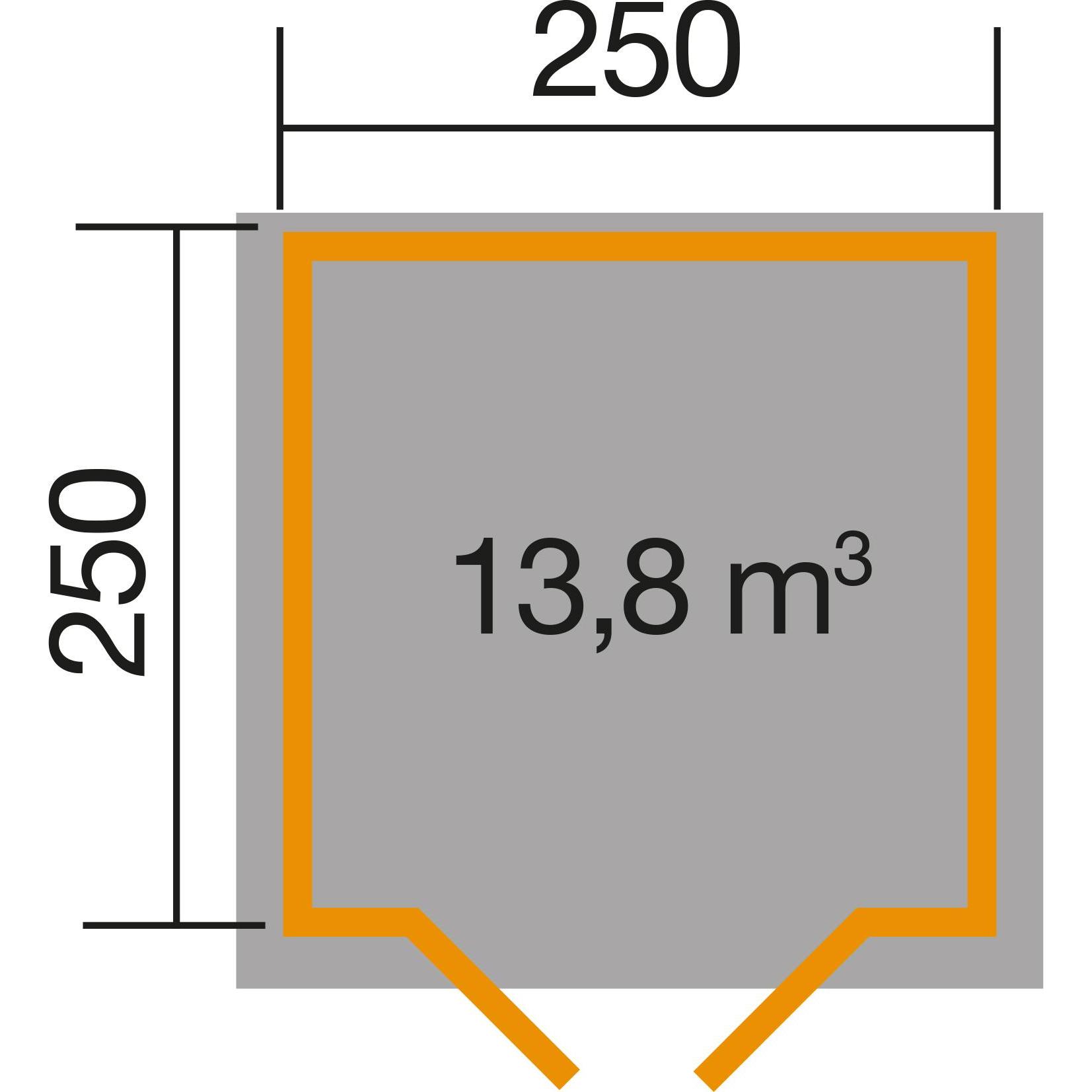 Thumbnail - Weka Holzbau, Gartenhaus + Gartenschrank, 209 Gr. 2 250 x 250 cm