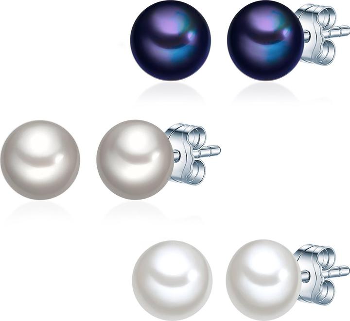 Valero Pearls Damen Sterling Silber Süsswasser-Zuchtperlen silber - 15066 (Sterling Silber)