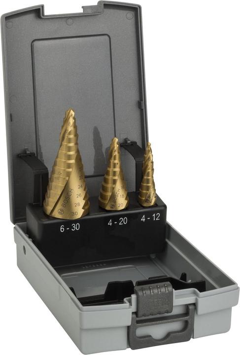Productafbeelding Bosch Professional Zubehör HSS stappenboren set 3 stuks 4 (4 - 12, 4 - 20, 6 - 30)