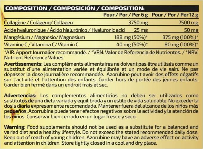 Nutritional values and ingredients Io.Genix Collagen Professional (1 Piece, Powder, 400 g)