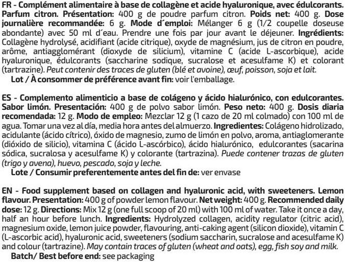 Nutritional values and ingredients Io.Genix Collagen Professional (1 Piece, Powder, 400 g)