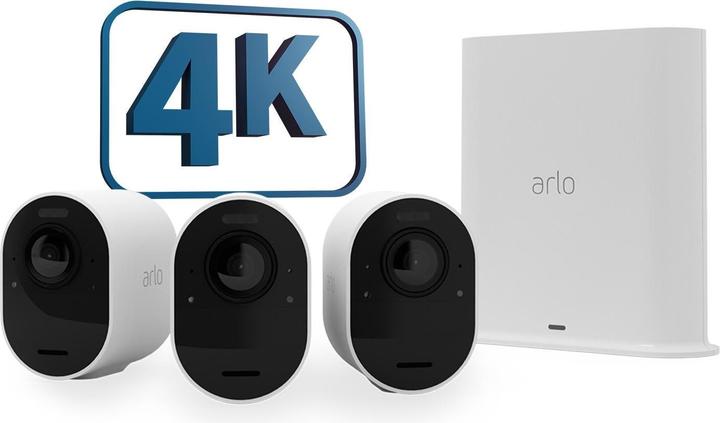 Actual product image Arlo Ultra 2 Spotlight camera, 3 kit white (3840 x 2160 pixels)