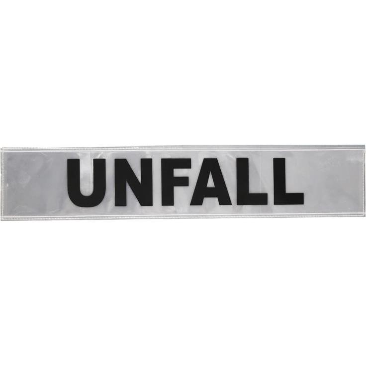 Dönges, Sicherheitskennzeichnung, Klettschild, retroreflektierend, 500 x 100 mm, Aufdruck UNFALL