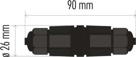 Actual product image Emos IP68 connector plug