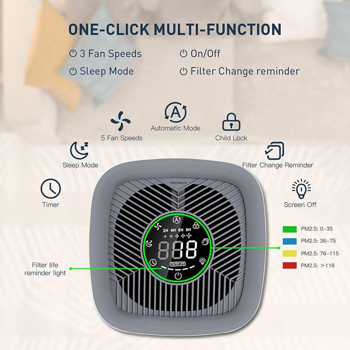 Actual product image Rovacs Air purifier H13, B-RV220 (50 m²)