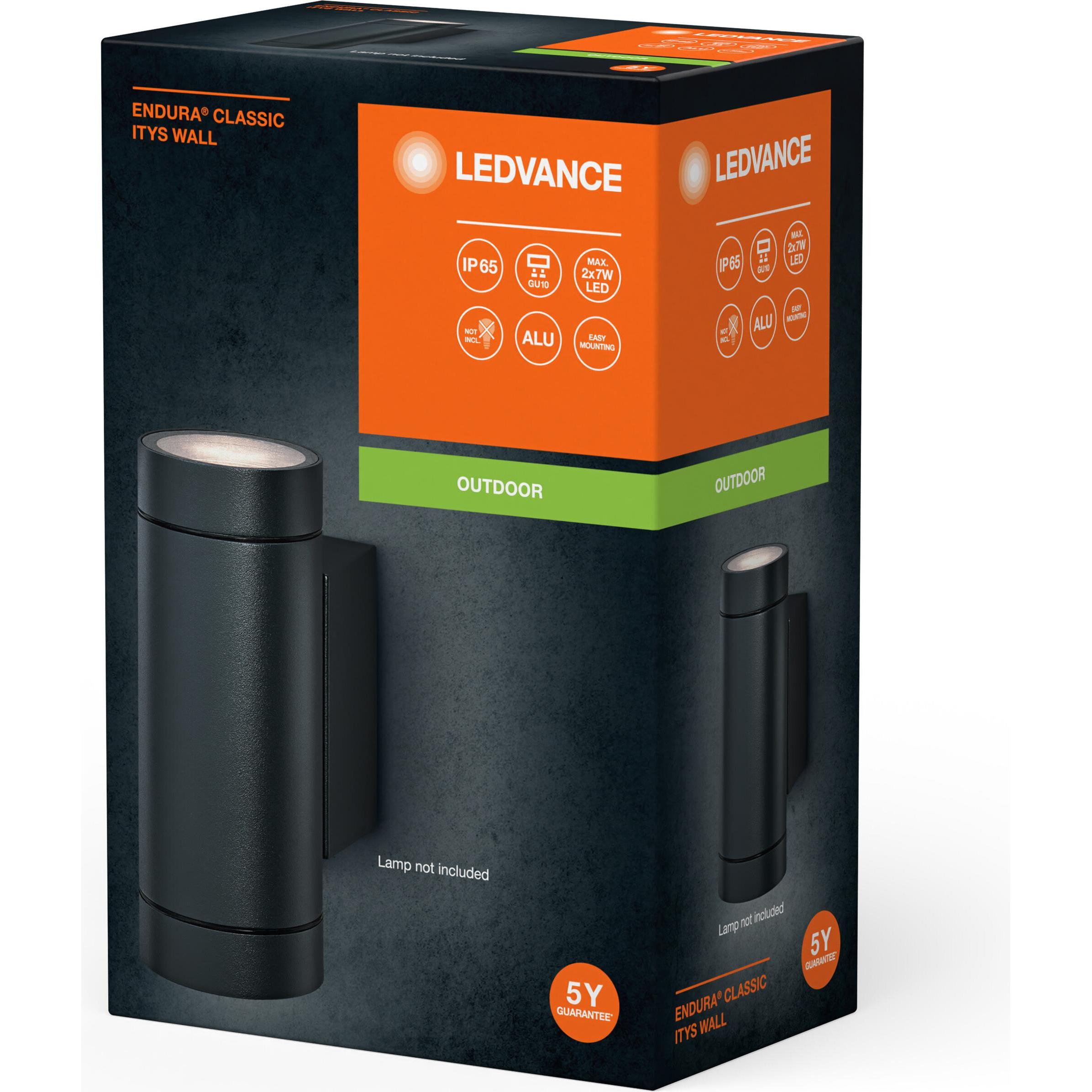 Thumbnail - Ledvance, Gartenbeleuchtung, Endura Classic IP65 GU10 Itys Wall Dark Gray (GU10, IP65)