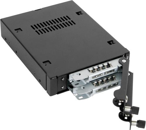 Produktbild Icy Dock MB492SKL-B 3.5in Case 2.5in HDD oder SSD SAS SATAIII fuer industrielle Systeme mit Staubschutzkla...
