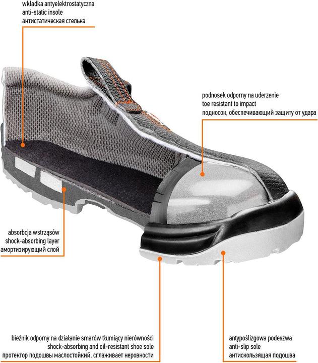 Image du produit Neo Tools Sandales de travail en cuir pour hommes taille 47 - 82-078 (47)