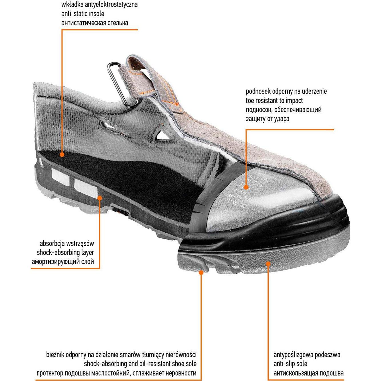 Thumbnail - Neo Tools, Sicherheitsschuhe, Work sandals (Work sandals S1 SRC, suede, size 36) (S1, 36)