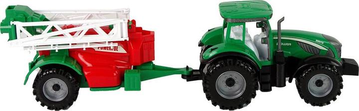 Actual product image Lean Toys Green farm tractor with red and green sprayer fricative drive