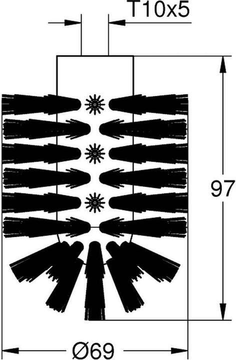 Actual product image Grohe Start QuickFix replacement brush head for 41185DC0, 40977DC0