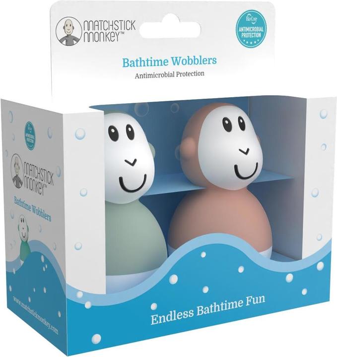 Matchstick Monkey bath toys BATHTIME, 2 pcs., Mint and pink, 12 months +, MM-B-WB-004