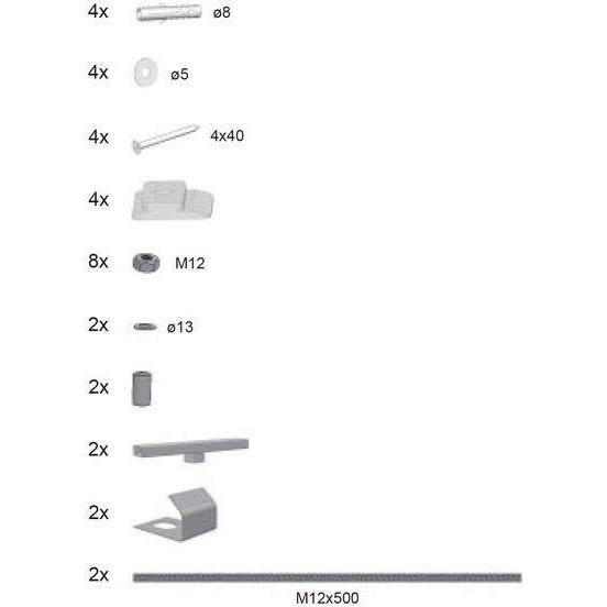 Ravak, Zubehör Sanitärinstallation, Trim plate mounting kit, U series