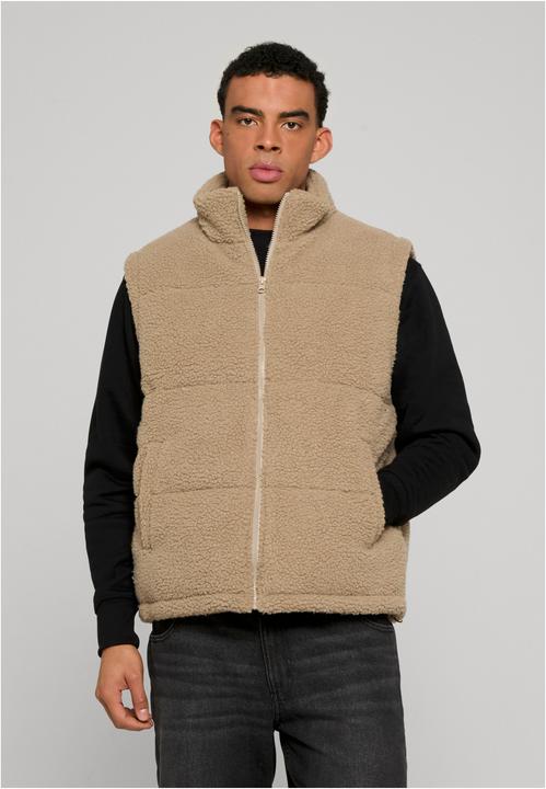 Actual product image Urban Classics Basic Teddy Puffer Vest darktaupe M (M)