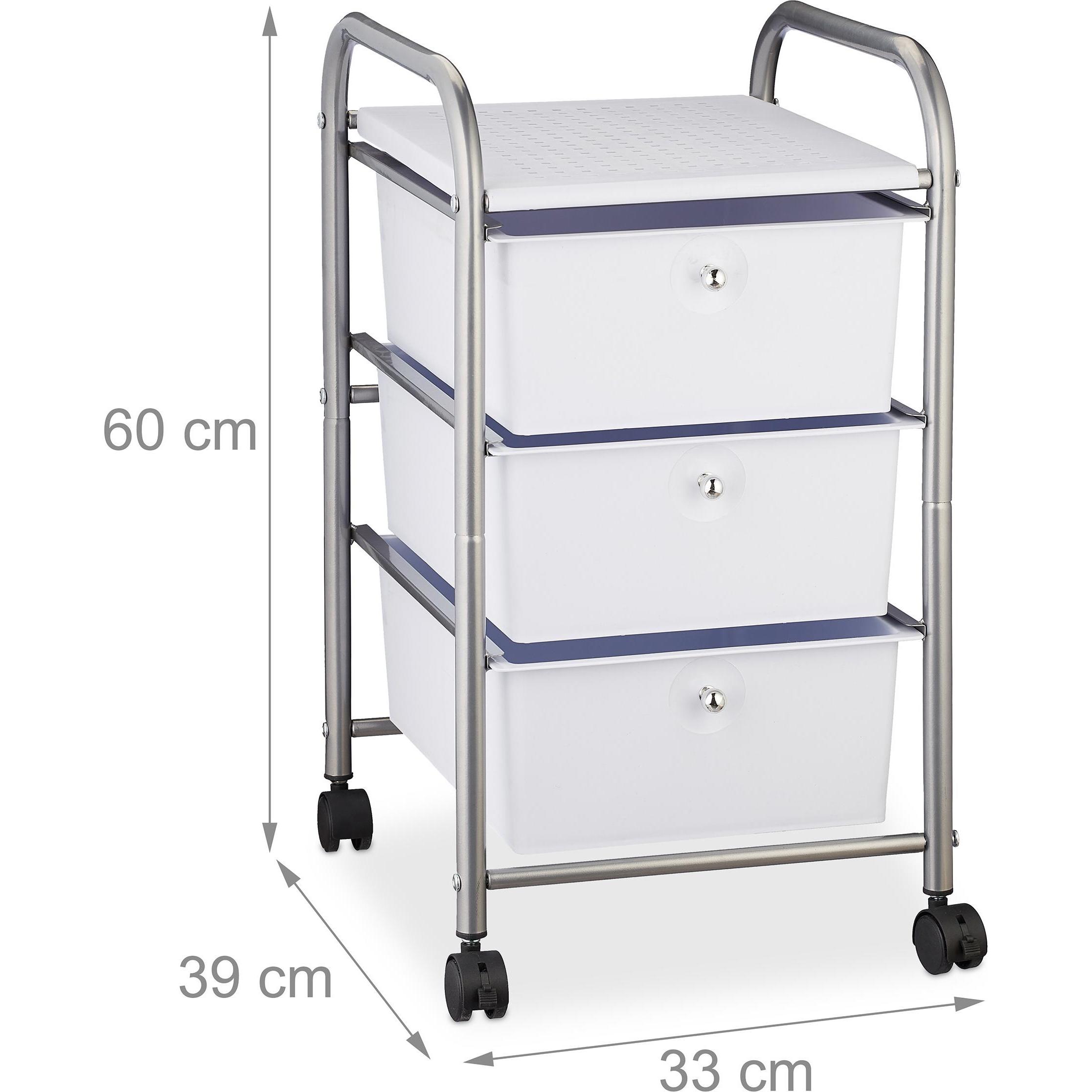 Thumbnail - Relaxdays, Rollcontainer, Badrollwagen (33 x 39 x 60 cm)