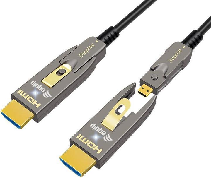 Image du produit equip HDMI HS Ethernet 2.0 D-A DAOC 4K/60Hz 20.00m schwarz (20 m)