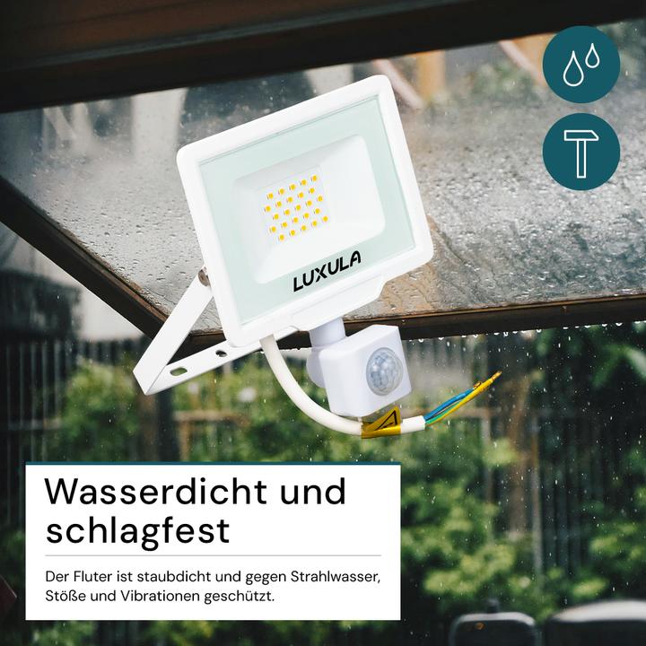 Actual product image Luxula LED floodlight with motion detector (2000 lm, IP65)