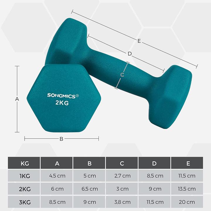 Actual product image Songmics Kai (2 x 3 kg, 2 x 1 kg, 2 x 2 kg)