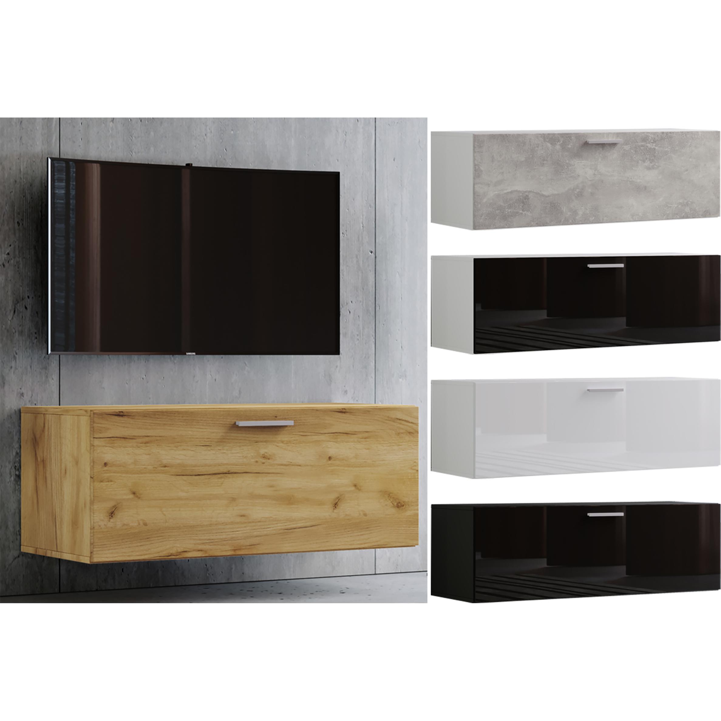 VCM, TV Möbel, Holz TV Wand Lowboard Fernsehschrank Fernso (115 x 36 x 40 cm)
