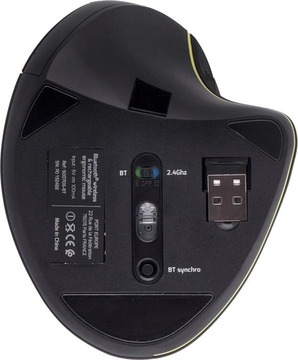 Produktbild Port Designs Mouse Ergonomic Rechargeable Bluetooth Right Handed (Kabellos)
