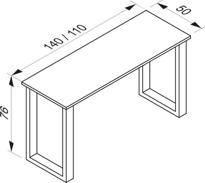 Produktbild Ebuy24 Esstisch XonaU dekor (110 x 50 x 76 cm)