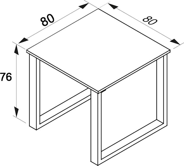Produktbild Ebuy24 Esstisch XonaU dekor (80 x 80 x 76 cm)