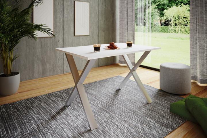 Image du produit VCM Table de salle à manger en bois Xona X Argent (110 x 80 x 76 cm)