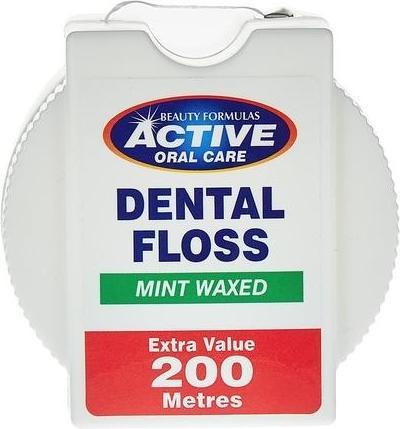 Produktbild Beauty Formulas Active Oral Care - Mint Dental Floss Waxed Mint Floss 200 (200 m)
