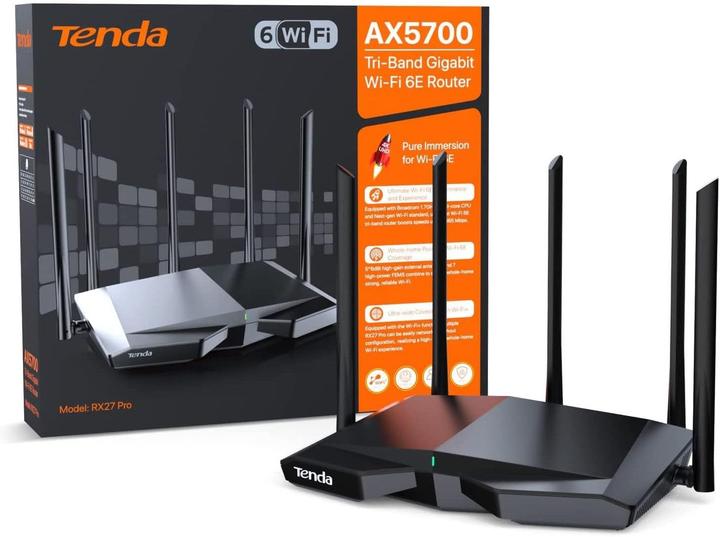 Immagine prodotto Tenda RX27 PRO Router WiFi 6e AXE5700