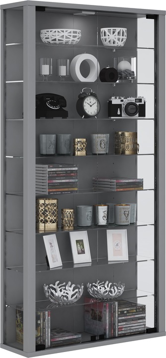Produktbild VCM Sammel Wandvitrine Holz Glas Vitrosa Maxi (59 x 18 x 114 cm)
