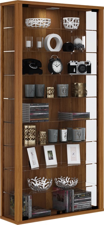 Produktbild VCM Sammel Wandvitrine Holz Glas Vitrosa Maxi (59 x 18 x 114 cm)