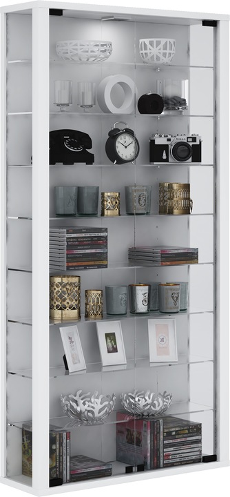 Produktbild VCM Sammel Wandvitrine Holz Glas Vitrosa Maxi (59 x 18 x 114 cm)