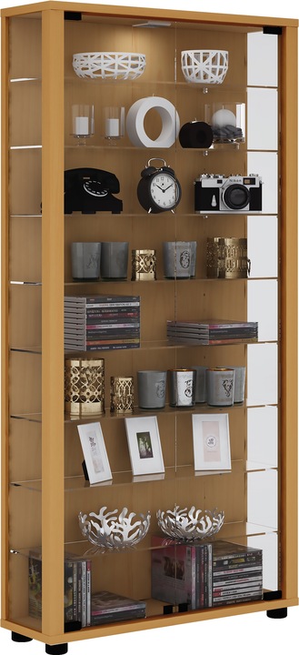 Immagine prodotto VCM Stand da collezione Vetrina in legno vetro Lumo Maxi (59 x 18 x 113 cm)