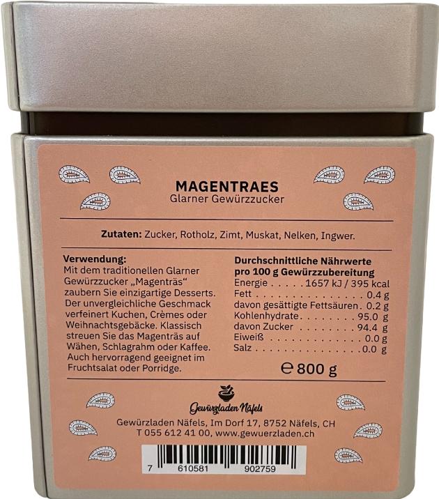 Produktbild Gewürzladen Näfels Magenträs (Magentraes) Glarner Gewürzzucker (800 g)