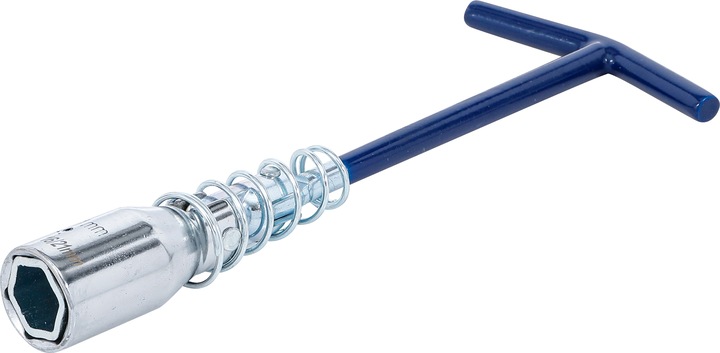 Produktbild BGS Zündkerzenschlüssel mit T-Griff, Gelenkfeder Sechskant SW 16 mm / SW 21 mm