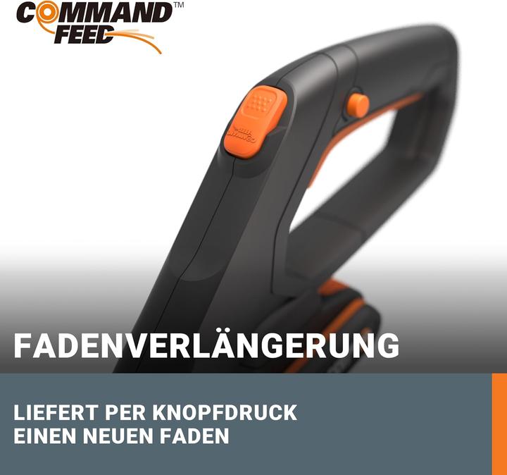 Actual product image Worx WG163E Akku-Rasentrimmer und Kantenschneider inkl. 2x 2Ah Akkus & Ladegerät (Trim line)