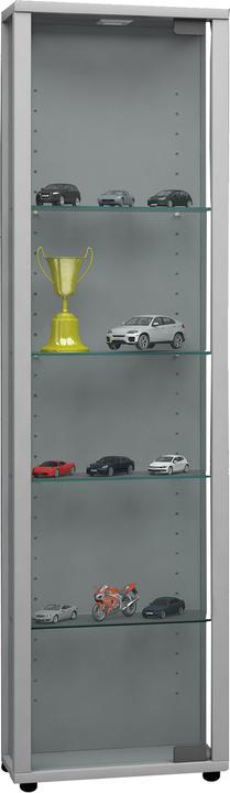 Produktbild VCM Sammel Stand Vitrine Holz Glas Edana Mini (33 x 18 x 115 cm)