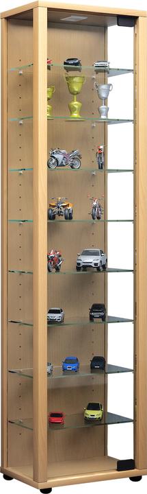 Produktbild VCM Sammel Stand Vitrine Holz Glas Edana Maxi (33 x 18 x 115 cm)