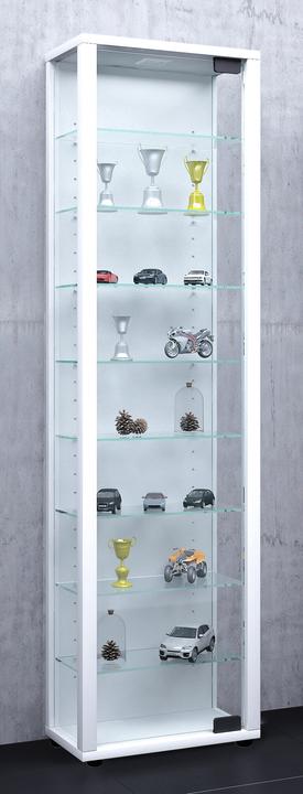 Produktbild VCM Sammel Stand Vitrine Holz Glas Edana Maxi (33 x 18 x 115 cm)