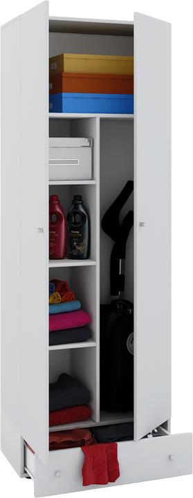 Actual product image VCM Wooden broom cleaning cabinet series Vandol with hinged doors (70 x 40 cm)