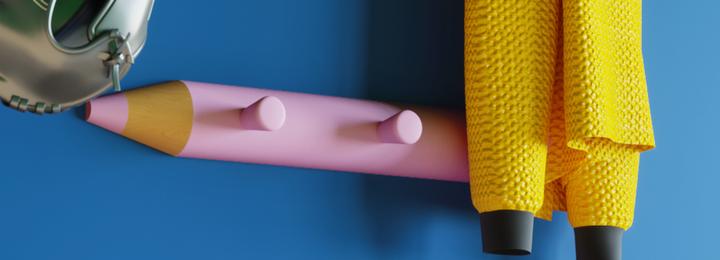 Actual product image VCM Wood hook wall coat rack Stifto