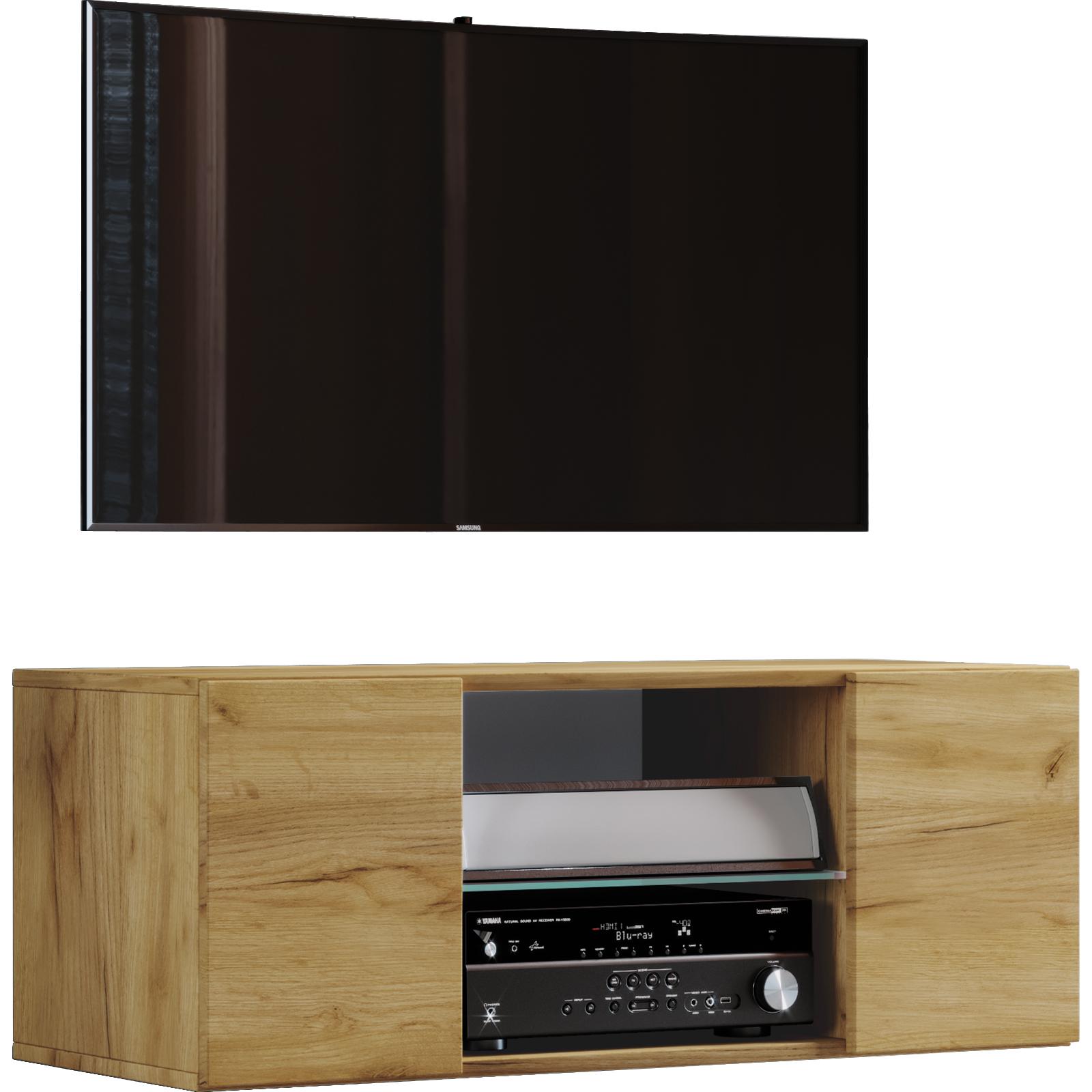 VCM, TV Möbel, Holz TV Wand Lowboard Fernsehschrank Jusa (95 x 36 x 40 cm)