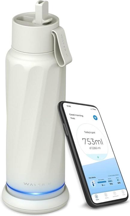 Actual product image WaterH VITA FlipLid - Ivory White (18oz/532ml) (0.53 l)