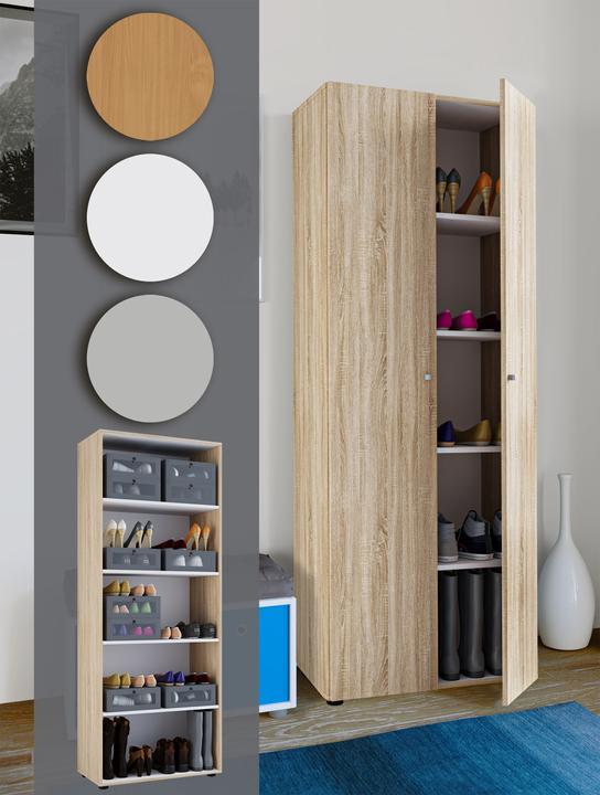 Produktbild VCM Holz Grosser Schuhschrank Vandol mit Drehtüren (70 x 40 x 178 cm)